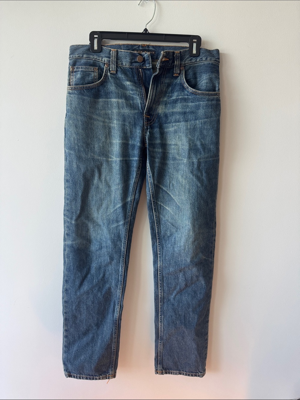 Nudie Jeans Slim Straight in Faded Blue Denim